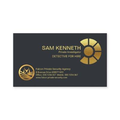 Simple Gold Telescopic Eye Private Investigator