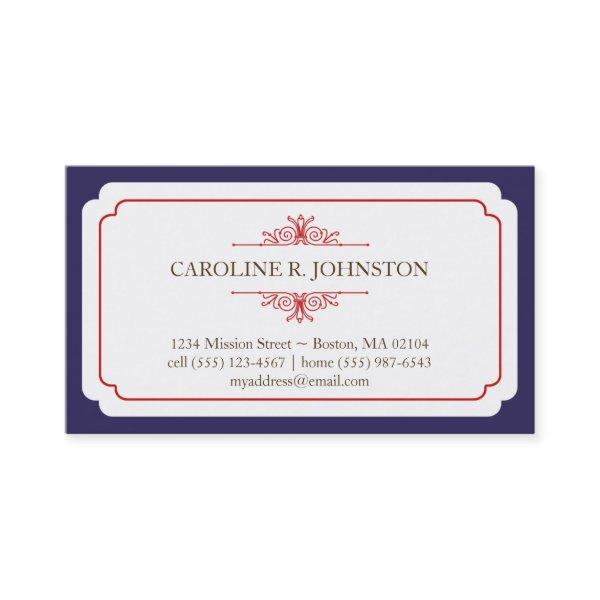 Simple grace solid navy frame personal calling