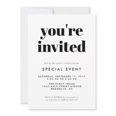 Simple Grand Opening Special Event Business Launch Invitation