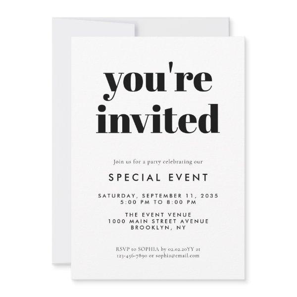 Simple Grand Opening Special Event Business Launch Invitation