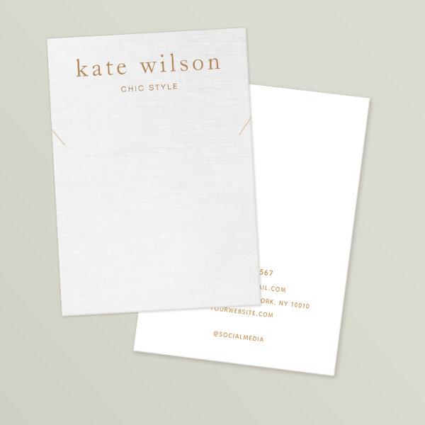 Simple Gray Linen (image) Necklace Display Card