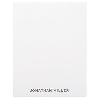 Simple Gray Typographic Name Stationery