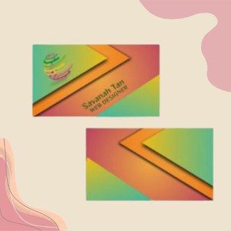 Simple Green Abstract Geometric Web Designer