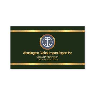 Simple Green Gold Borders Global Import Export