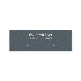 SIMPLE GREY KRAFT RUSTIC STUD EARRING DISPLAY LOGO MINI