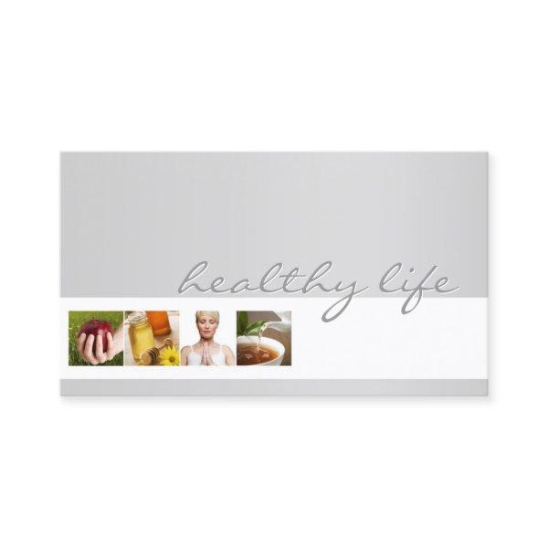 Simple Grey Minimalistic Nutrition Coach Card