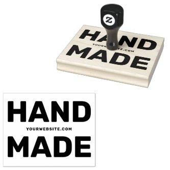 Simple Handmade Website Name Rubber Wood Art Stamp