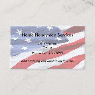 Simple Handyman American Flag Background