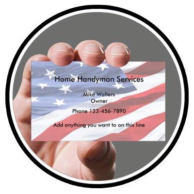 Simple Handyman American Flag Background