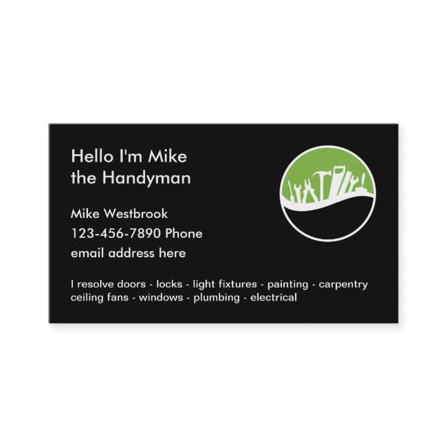Simple Handyman Business Contact Cards