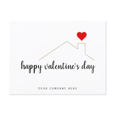Simple Happy Valentine's Day Real Estate Farming  Postcard