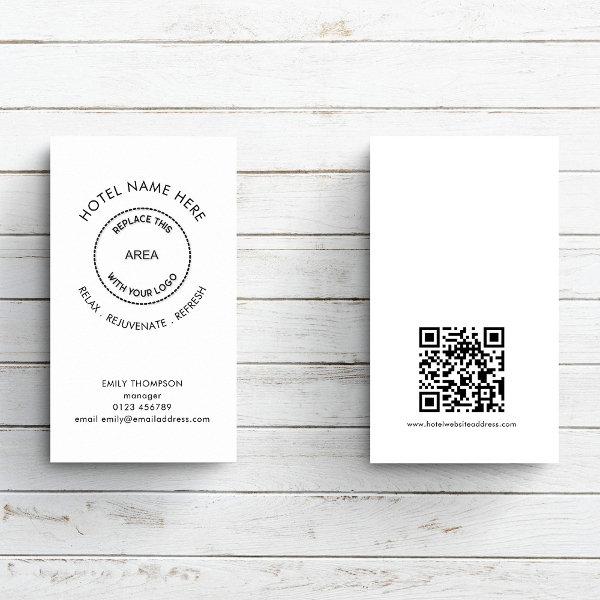 Simple Hotel or Guest House QR Code Logo Tagline