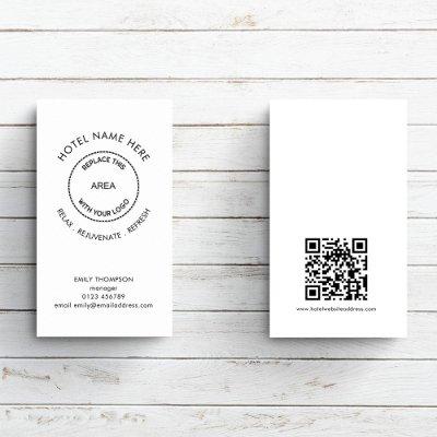 Simple Hotel or Guest House QR Code Logo Tagline