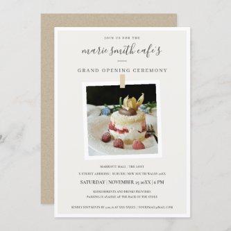 Simple Hung Photo Business Grand Opening Invite