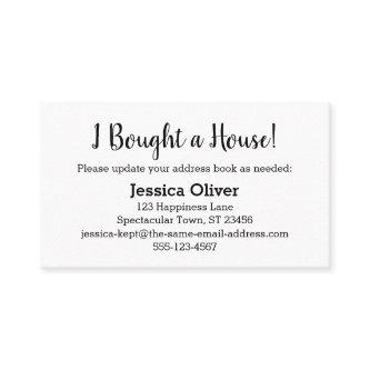 Simple "I Bought a House!" Card on Editable White