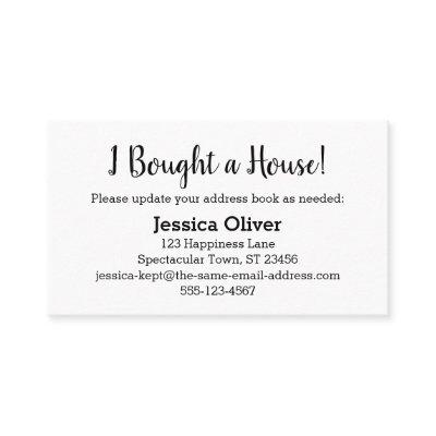 Simple "I Bought a House!" Card on Editable White