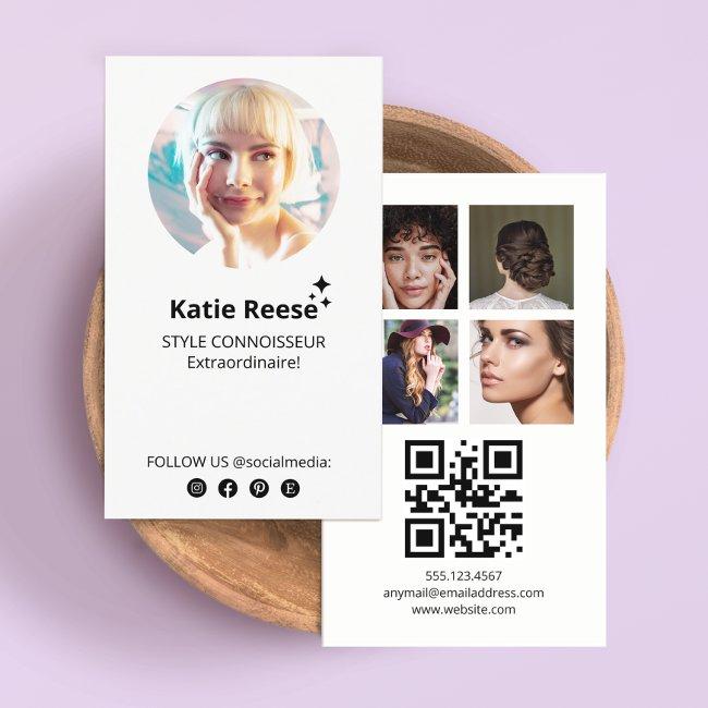 Simple Instagram Follow Me Photo Grid, QR Code