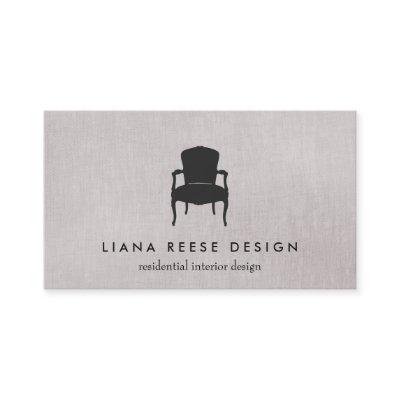 Simple Interior Design French Chair Logo Taupe