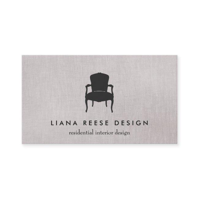 Simple Interior Design French Chair Logo Taupe
