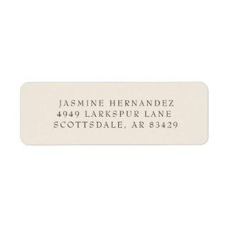 Simple Ivory Serif Font Business Return Address Label
