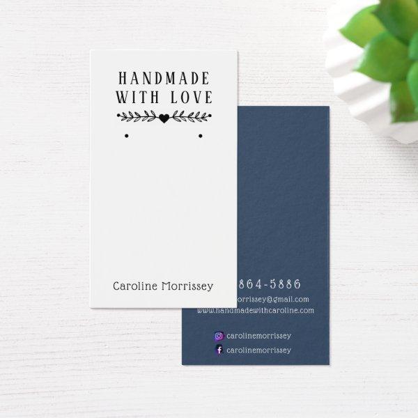 Simple Jewelry Earring Display Blue Card