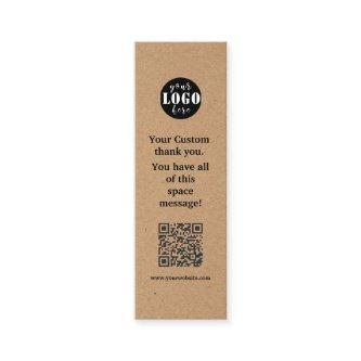 Simple Kraft Paper Bookmark Card