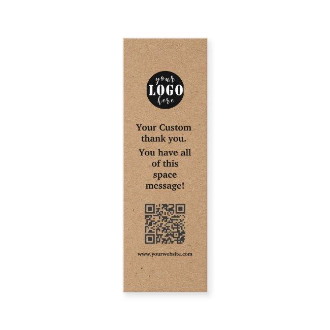 Simple Kraft Paper Bookmark Card