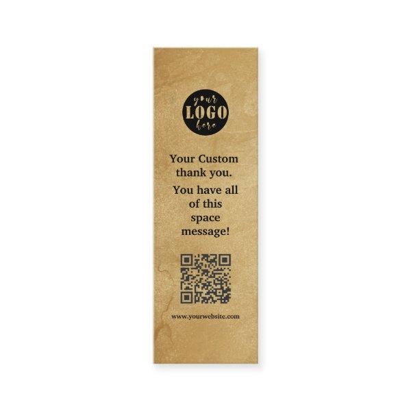 Simple Kraft Paper Bookmark Card