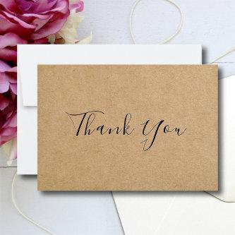 Simple Kraft Paper Custom Message Thank You Card