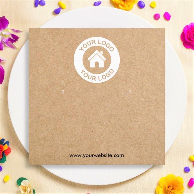 Simple Kraft Paper Earring Jewelry Display Card