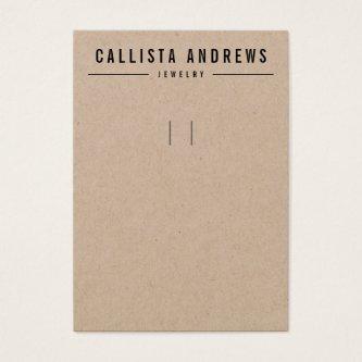 Simple Kraft Paper Keychain Display Card