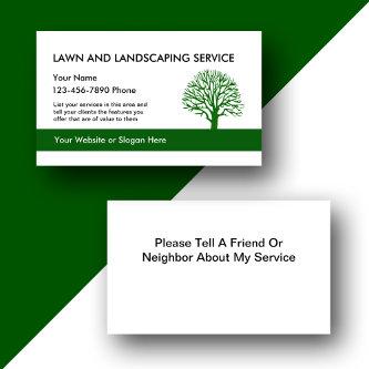 Simple Landscaping Cards Template