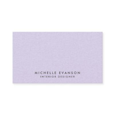 Simple Lavender Purple Linen Professional