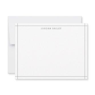 Simple Light Gray Geometric Modern Professional Note Card