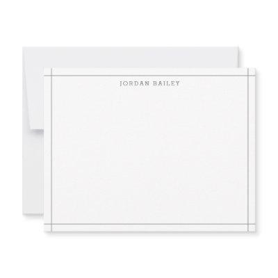 Simple Light Gray Geometric Modern Professional Note Card