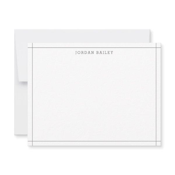 Simple Light Gray Geometric Modern Professional Note Card