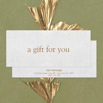 SIMPLE Light Gray Gift Certificate
