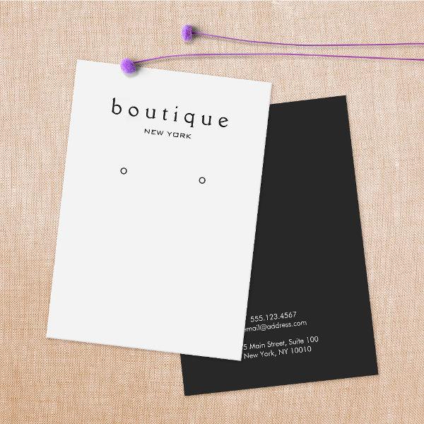 Simple Light Gray Grey  Earring Display Card
