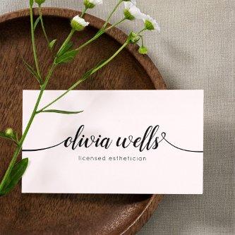 Simple Light Pink Handwritten Script Calligraphy