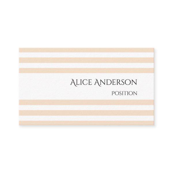 Simple Lignt Cream Pastel Stripes Elegant Minimal