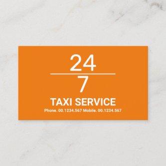 Simple Line 24/7 Yellow Taxi Service