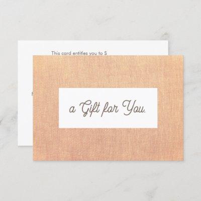Simple Linen (image) Gift Certificate