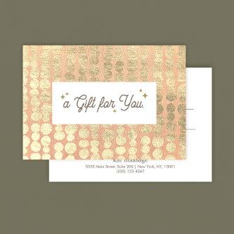 Simple Linen (image) Gold Pattern Gift Certificate