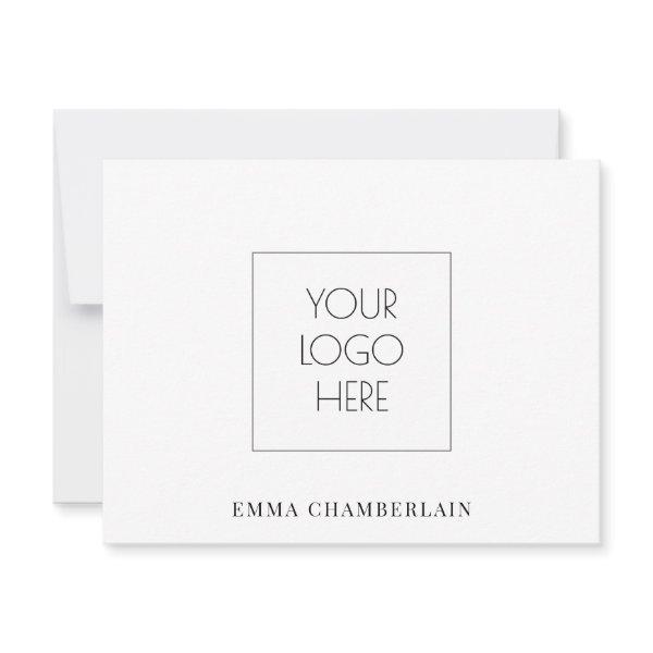 Simple Logo And Name Note Card