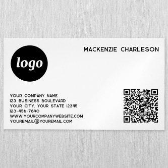 Simple Logo and QR Code  Magnet