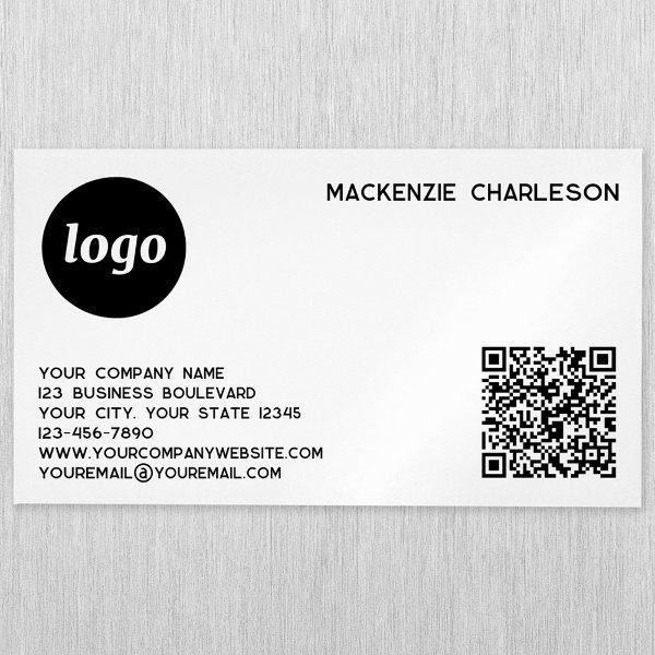 Simple Logo and QR Code  Magnet