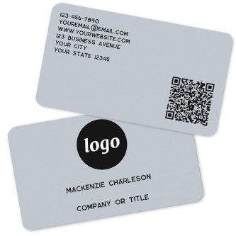 Simple Logo and QR Code Powder Blue