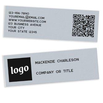 Simple Logo and QR Code Powder Blue Mini