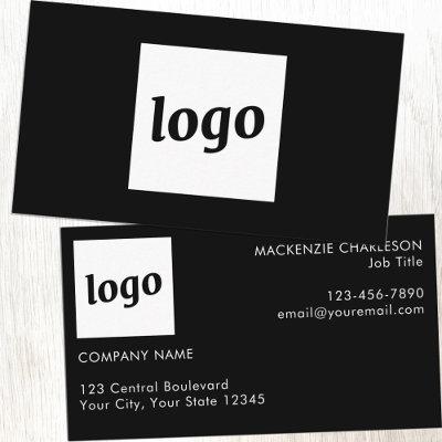 Simple Logo and Text Black