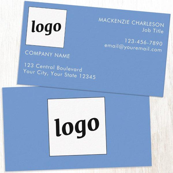 Simple Logo and Text Blue